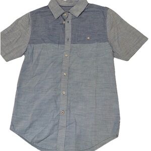 The North Face Men's Short Sleeve Blue Button Down Casual Size Small